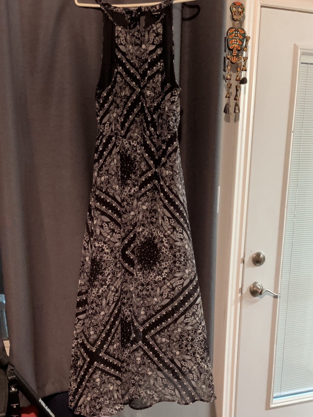 torrid Black and White Printed Racerback Maxi Dress